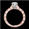 Image 2 : 2.81 ctw H-SI/I Diamond Solitaire Halo Ring 10K Rose Gold