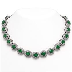9.38 ctw Opal & Diamond Necklace 14K Yellow Gold