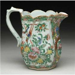 UNUSUAL CHINESE EXPORT PANELED PITCHER