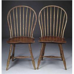 PAIR OF NEW ENGLAND EIGHT-SPINDLE BOW-B