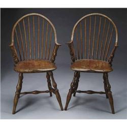 FINE PAIR OF NEW ENGLAND WINDSOR CONTIN