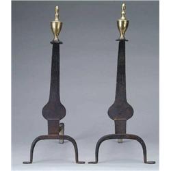 OUTSTANDING PAIR OF BRASS URN TOP AND S