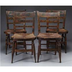 SET OF FOUR AMERICAN SHERATON FANCY CHA
