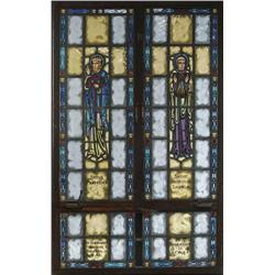 STAINED AND LEADED GLASS WINDOW