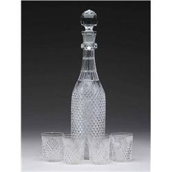 CUT GLASS WHISKEY SET
