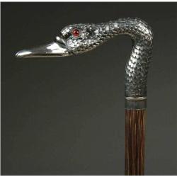 STERLING SWAN HEAD CANE