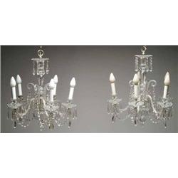 FINE PAIR OF CRYSTAL CHANDELIERS