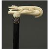 Image 1 : CARVED IVORY ALLIGATOR CANE