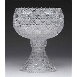 CUT GLASS PUNCHBOWL