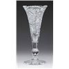 Image 1 : CUT GLASS TRUMPET VASE