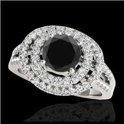 1.25 ctw Intense Fancy Yellow Diamond Art Deco Necklace 18K White Gold