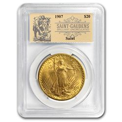1907 $20 St. Gaudens Double Eagle PCGS (Prospector Label)
