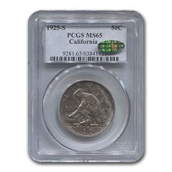 1925-S California Silver Half Dollar Commemorative MS-65 PCGS CAC