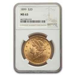 1899 $20 Liberty Gold Double Eagle MS-63 NGC