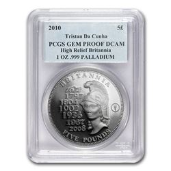 2010 Britannia Tristan Da Cunha Palladium £5 Proof PCGS
