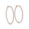 Image 2 : 1 ctw Diamond VS/SI 25 mm Hoop Earrings 14K Yellow Gold