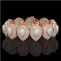 8.06 ctw Oval Diamond Bracelet 18K Rose Gold