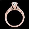 Image 2 : 1.50 ctw SI Fancy Blue Diamond Solitaire Ring 10K Rose Gold