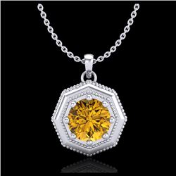 1.40 ctw SI/I Fancy Intense Yellow Diamond Ring 10K Rose Gold