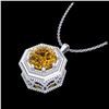 Image 2 : 1.40 ctw SI/I Fancy Intense Yellow Diamond Ring 10K Rose Gold