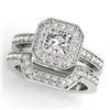 Image 1 : 1.45 ctw VS/SI Diamond 2pc Set Solitaire Halo 14K White & Yellow Gold