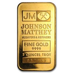 2 oz Gold Bar - Johnson Matthey