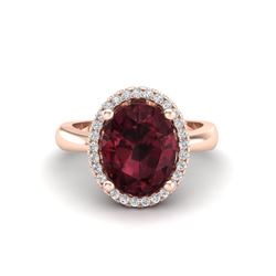 10 ctw Citrine & VS/SI Diamond Necklace 18K White Gold