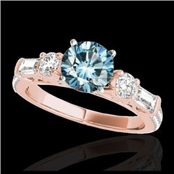 2.85 ctw VS Black Diamond Solitaire Halo Ring 10K White Gold