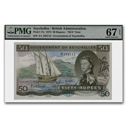 1973 Seychelles 50 Rupees Note CU-67 EPQ PMG