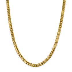 14k Yellow Gold 6.25 mm Solid Miami Cuban Chain - 28 in.