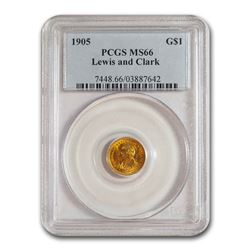 1905 Gold $1.00 Lewis & Clark MS-66 PCGS