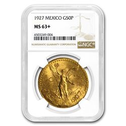 1927 Mexico Gold 50 Pesos MS-63+ NGC