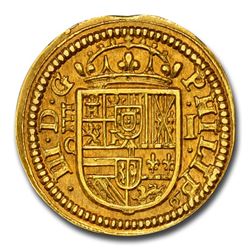 1608 Spain Gold Escudo Philip III MS-65 NGC