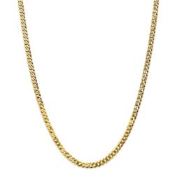 14k Yellow Gold 4.75 mm Beveled Curb Chain - 26 in.