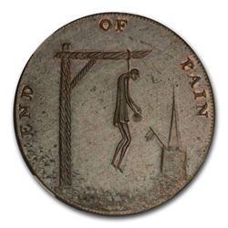 1790 Conder Token End of Pain Halfpenny MS-63 NGC (Brown)