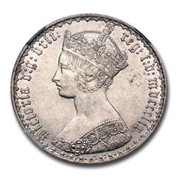 1859 Great Britain Silver Florin Victoria MS-62 NGC