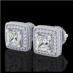 3 ctw Ruby & VS/SI Diamond Halo Ring 18K Yellow Gold
