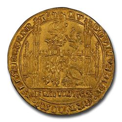 (1346-84) Belgium Flanders Louis II Gold Lion d'Or MS-62 PCGS