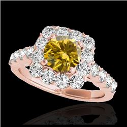 2.9 ctw H-SI/I Diamond Solitaire Halo Ring 10K Yellow Gold