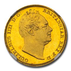 1831 Great Britain Gold Half-Sovereign William IV PF-63 NGC