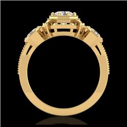 14.1 ctw Amethyst & Diamond Bracelet 14K Yellow Gold