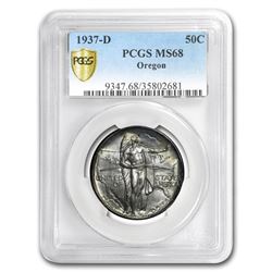 1937-D Oregon Commemorative Half Dollar MS-68 PCGS