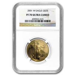 2001-W 1/2 oz Proof Gold American Eagle PF-70 NGC