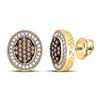 Image 1 : 10kt Yellow Gold Mens Round Diamond Handgun Pistol Charm Pendant 5/8 Cttw