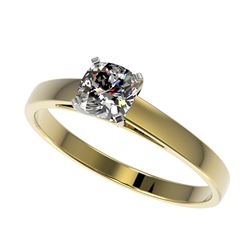 1.0 ctw Blue Sapphire Ring 18K White Gold