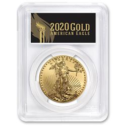 2020 1 oz Gold Eagle MS-70 PCGS (FirstStrike®\, Black Label)
