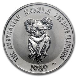 1989 Australia 1 oz Platinum Koala BU