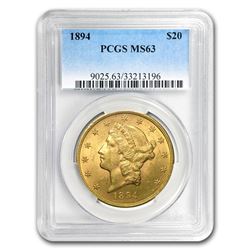 1894 $20 Liberty Gold Double Eagle MS-63 PCGS