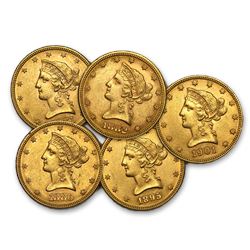 $10 Liberty Gold Eagle AU (5 Different Dates/Mints)