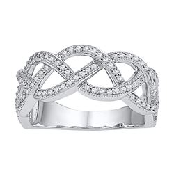 10kt Yellow Gold Round Diamond Crown Tiara Fashion Ring 1/5 Cttw